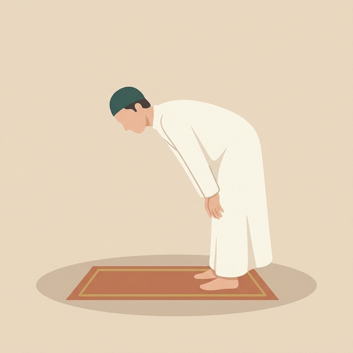 Ilustrasi posisi Ruku' dalam sholat